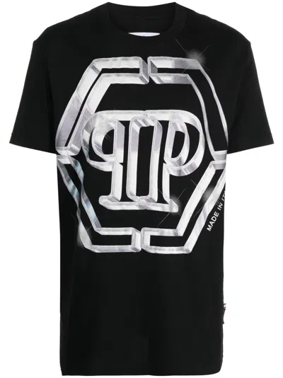 Philipp Plein Logo-print Short-sleeved T-shirt In Black