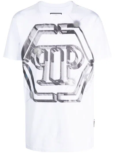 Philipp Plein Logo-print Short-sleeved T-shirt In White