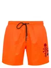 Philipp Plein Logo-print Swim Shorts In Orange
