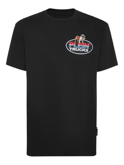 Philipp Plein Cotton T-shirt With Logo In Black