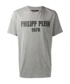 Philipp Plein T-shirt Round Neck Ss Pp1978 In Gray