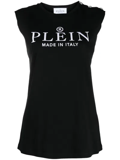 Philipp Plein Iconic Plein Vest Top In Black