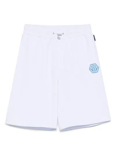 Philipp Plein Logo-print Track Shorts In White