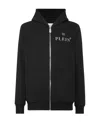 Philipp Plein Black Hoodie With Logo Print In Black