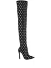 Philipp Plein Logo-rhinestone Boots In Black