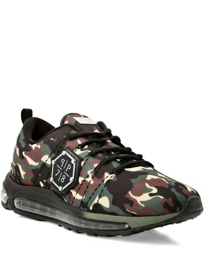 Philipp Plein Logo Runner Sneakers In Black