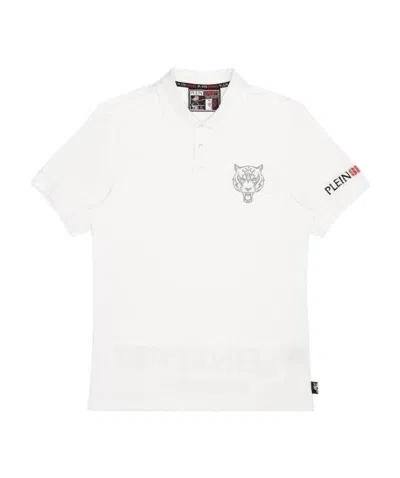 Philipp Plein Logo Short-sleeved Polo Shirt In White