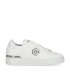 Philipp Plein Crocodile-effect Lace-up Sneakers In White