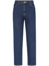 Philipp Plein Logo Straight-leg Jeans In Blue