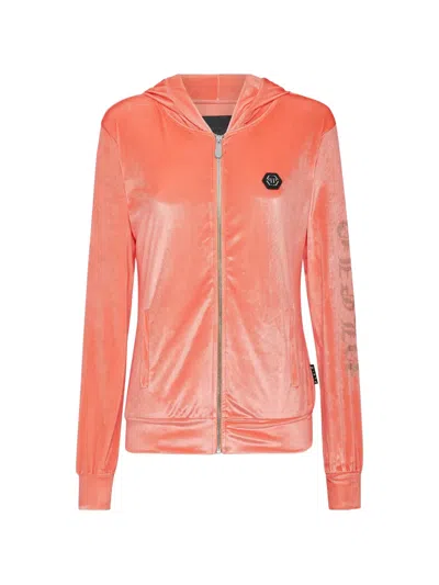 Philipp Plein Logo-detail Hoodie In Pink
