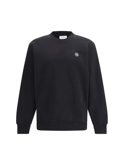 Philipp Plein Logo-embroidered Crewneck Sweatshirt In Black