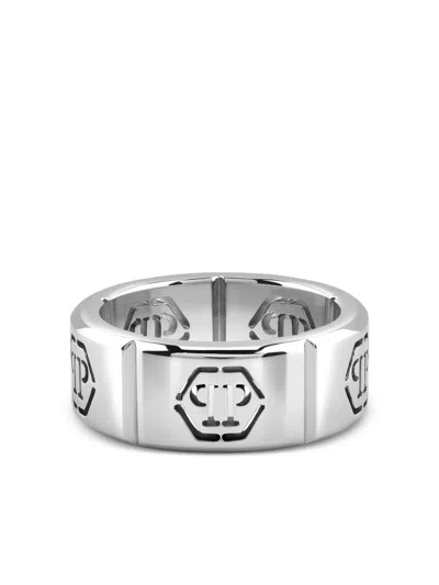 Philipp Plein Logo-engraved Ring In Metallic
