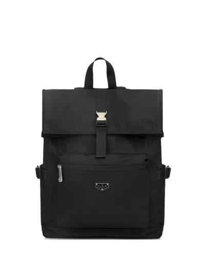 Philipp Plein Logo-plaque Backpack In Black