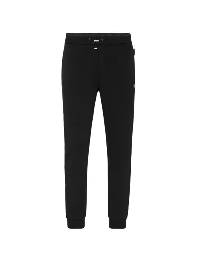 Philipp Plein Logo-plaque Drawstring Track Pants In Black