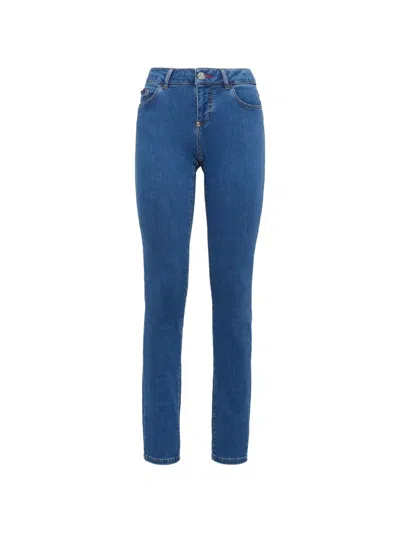 Philipp Plein Logo-plaque Slim-fit Denim Jeans In Blue