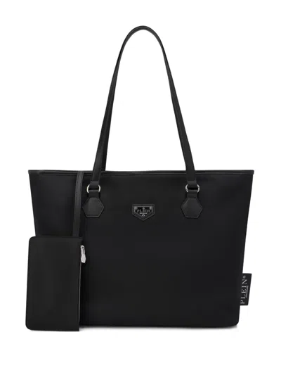 Philipp Plein Logo-plaque Tote Bag In Black