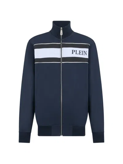 Philipp Plein Logo-print Track Jacket In Blue