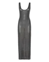 Philipp Plein Crystal-monogram Maxi Dress In Black