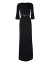 Philipp Plein Long Dress "cause You Don't Think" In Black