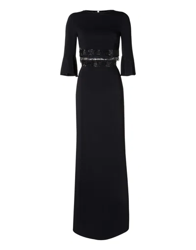 Philipp Plein Long Dress "cause You Don't Think" In Black