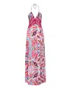 Philipp Plein Abstract-print V-neck Maxi Dress In Multi