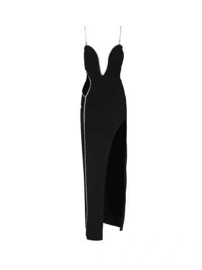 Philipp Plein Long Dress With Straps In Black
