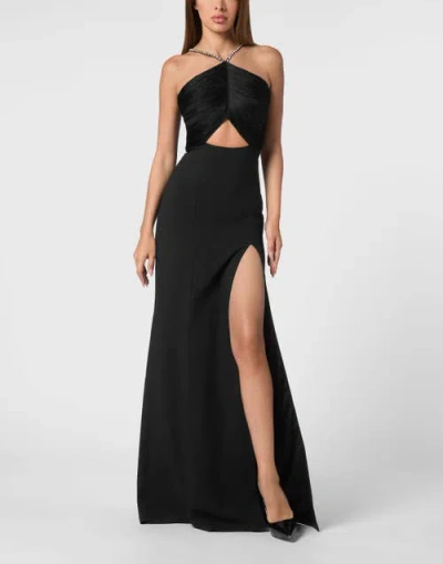 Philipp Plein Long Dress Women In Black