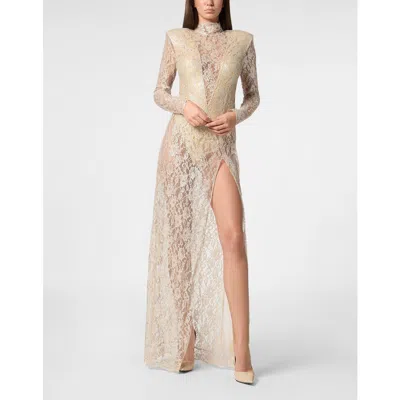Philipp Plein Long Dress Women In Rose/pink
