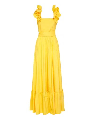 Philipp Plein Long Dress In Yellow