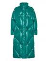 Philipp Plein Quilted Studded Padded Coat In Green