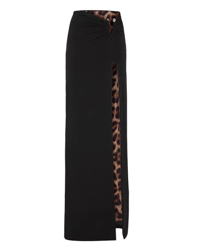 Philipp Plein Long Skirt In Black