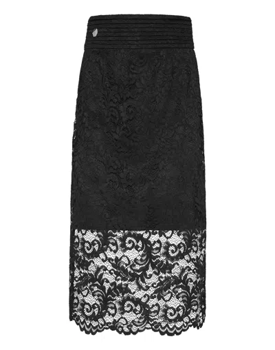 PHILIPP PLEIN LONG SKIRT LACE