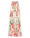 Philipp Plein Long Skirt Pink Paradise In White