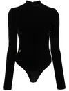 Philipp Plein Long-sleeve Bodysuit In Black