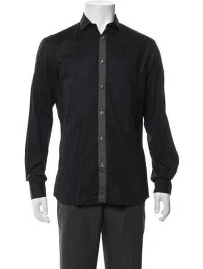 Pre-owned Philipp Plein Long Sleeve Dress Shirt In Black