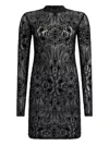 Philipp Plein Long-sleeve Mini Dress In Black