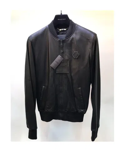 Philipp Plein Long-sleeved Baseball Jacket In Black