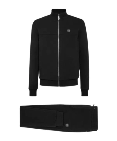 Philipp Plein Long-sleeved Sportswear And Sweatpants Suits In Black