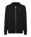 Philipp Plein Hoodie Sweatjacket Ls Strass Skull In Black
