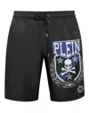 Philipp Plein Skull & Bones Swim Shorts In Black