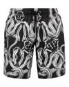 Philipp Plein Snake Logo-print Swim Shorts In Black