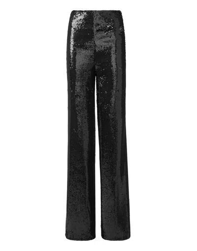 Philipp Plein Long Trousers Paillettes In Black