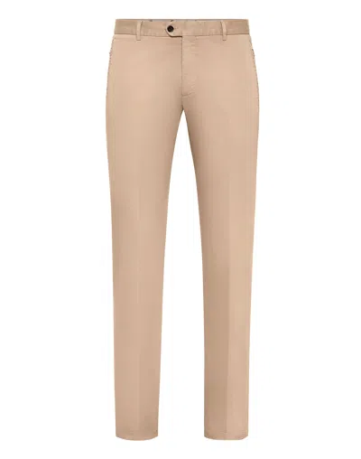 Philipp Plein Long Trousers Zipped In Beige