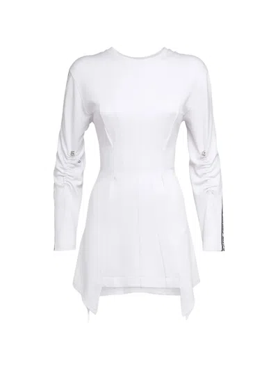 Philipp Plein Long-sleeve Mini Dress In White