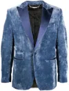 Philipp Plein Lord Fit Single-breasted Blazer In Blue