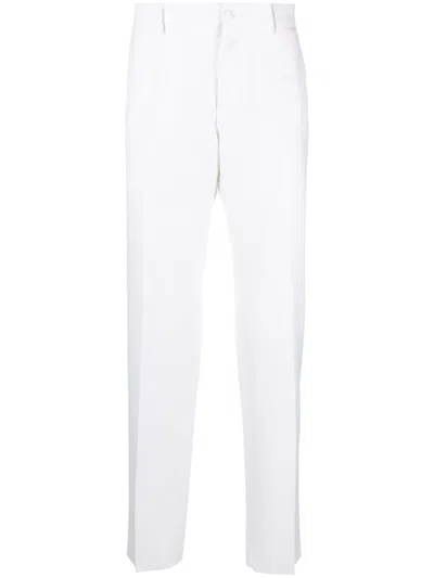 Philipp Plein Lord-fit Twill Chino Trousers In White