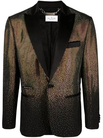 Philipp Plein Lord Rhinestone-embellished Blazer In Black