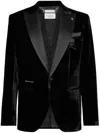 Philipp Plein Lord Single-breasted Velvet Blazer In Black