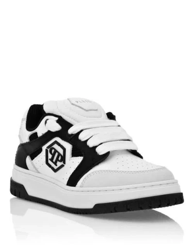 Philipp Plein Kids'  Lo-top Sneakers Mix Materials Boy In White