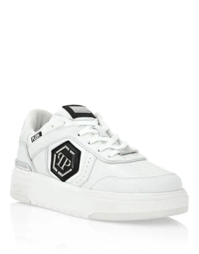 Philipp Plein Lo-top Sneakers Predator Mix Material Unisex In White